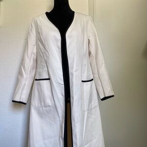 Stylewe long white and black coat